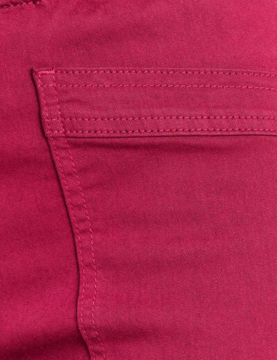 Pantalon coupe mom 7/8&egrave;me rouge fonc&eacute; femme
