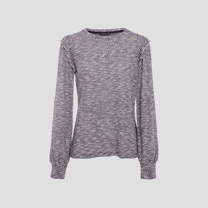 T-shirt manches longues gris foncé femme