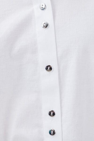 Chemise manches longues ecru femme