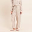 Pantalon coupe barrel taille haute blanc femme