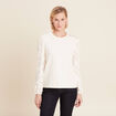 Sweat manches longues ecru femme