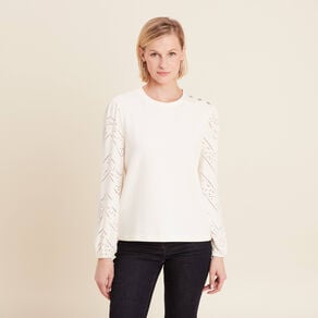 sweat manches longues ecru femme Sweat manches longues ecru femme