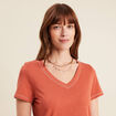 T-shirt manches courtes vieux rose femme