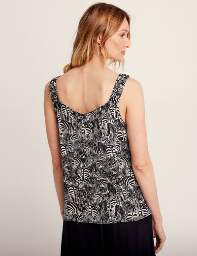 Blouse bretelles larges blanc femme