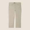 Pantacourt droit taille standard vert clair femme