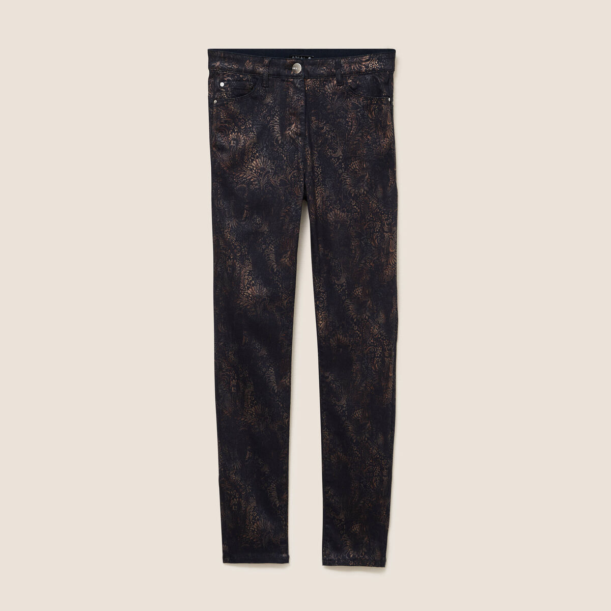 Pantalon magique L'Unique coupe ajust&eacute;e denim brut femme