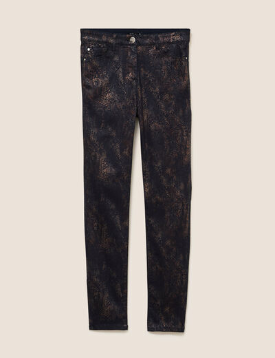 Pantalon magique L'Unique coupe ajust&eacute;e denim brut femme