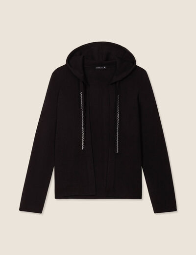 Veste à capuche noir femme