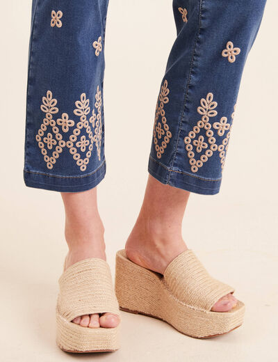 Pantalon magique Le L&eacute;ger coupe droite bleu femme
