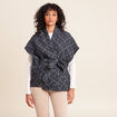 Kimono ceintur&eacute; denim stone femme
