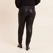 Pantalon magique Le L&eacute;ger enduit noir femme