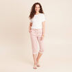 Pantacourt coupe mom large rose femme