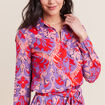 Chemise manches longues rouge femme