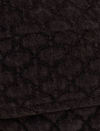 Veste courte droite sans manches noir femme