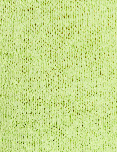 Débardeur tricot sans manches vert anis femme