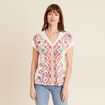 T-shirt manches courtes ecru femme