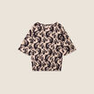 Blouse manches 3/4 noir femme
