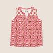 Blouse fluide sans manches rose femme