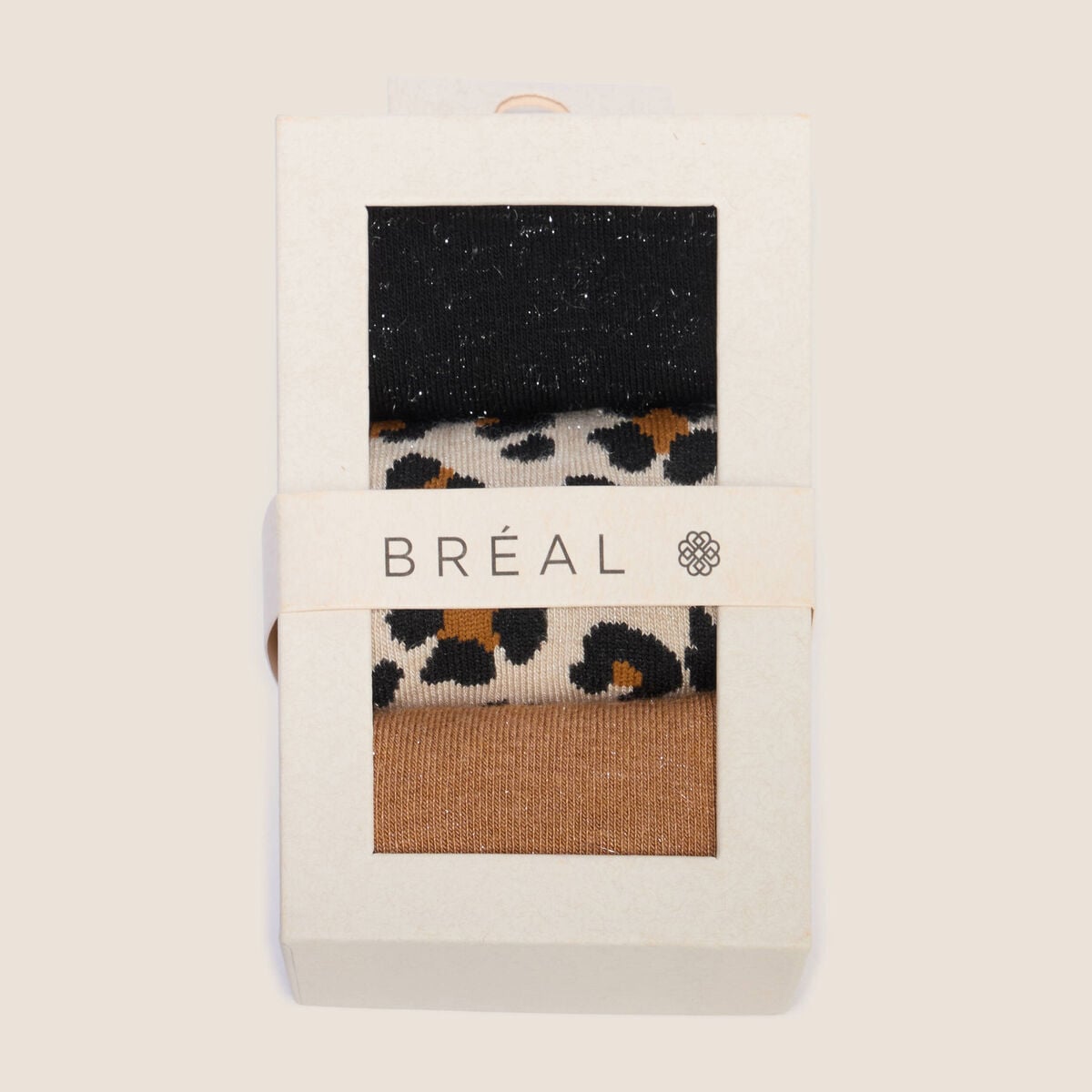 Coffret lot de 3 paires de chaussettes ecru femme