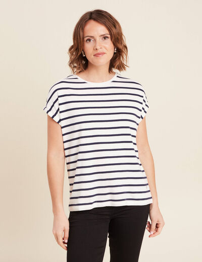 T-shirt manches courtes blanc femme