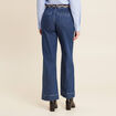 Jean large ceinturé denim stone femme