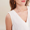 Blouse sans manches ecru femme