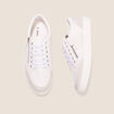 Tennis plates détails zippés blanc femme