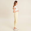 Jean large à coulisse jaune clair femme