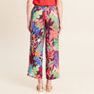 Pantalon large 7/8&egrave;me taille standard multicolore femme