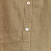 Chemise ample manches courtes aspect lin vert kaki femme