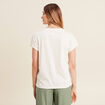 T-shirt manches courtes ecru femme