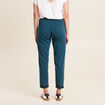 Pantalon coupe mom 7/8&egrave;me bleu canard femme