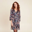 Robe portefeuille fluide noir femme