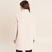 Manteau bouclette doubl&eacute; manches longues ivoire femme