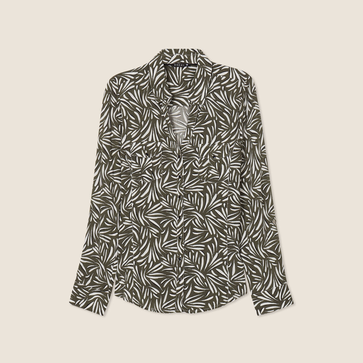 Chemise manches longues vert femme