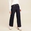 Jean large &agrave; pont denim brut femme