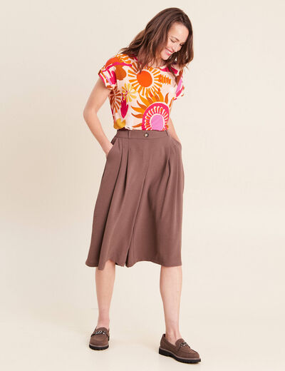 T-shirt manches courtes multicolore femme
