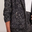Veste tailleur manches 3/4 noir femme