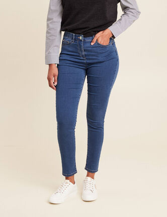 Jeans léger taille standard 7/8ème denim double stone femme