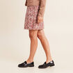 Jupe droite réversible rose femme