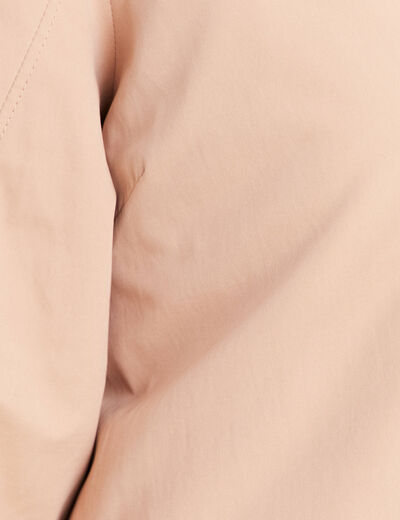 Trench doubl&eacute; satin&eacute; beige femme