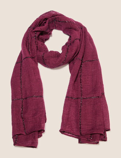 Foulard bordeaux femme