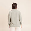 Veste longue droite col tailleur vert clair femme