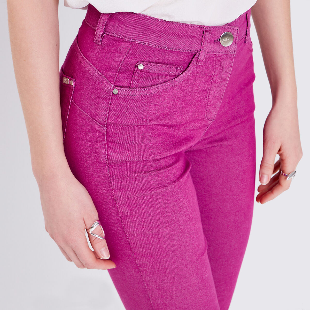 Pantacourt magique Le L&eacute;ger coupe droite mauve femme
