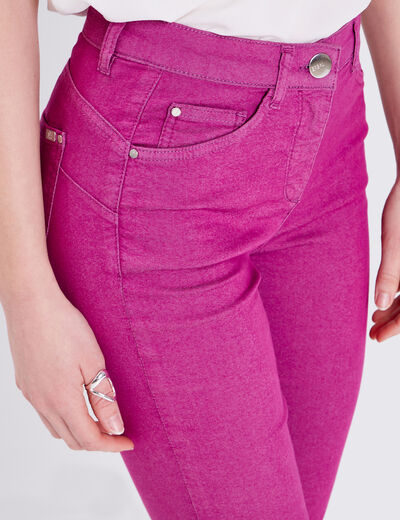 Pantacourt magique Le L&eacute;ger coupe droite mauve femme