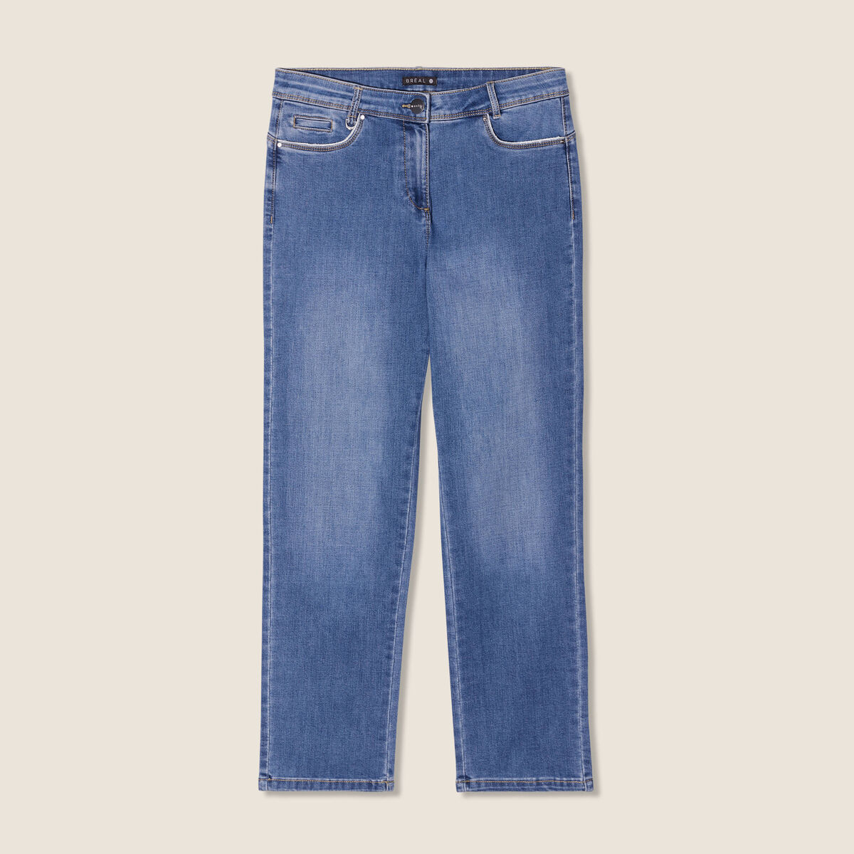 Jean droit 7/8ème denim stone femme