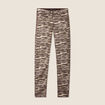 Pantalon ajusté enduit noir femme