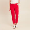 Pantalon flou ceinturé rouge femme