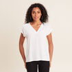 T-shirt manches courtes ecru femme