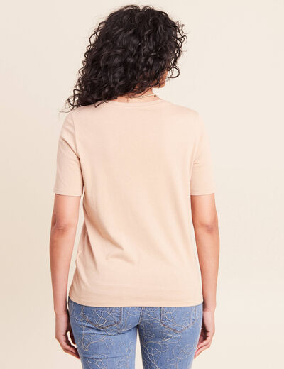 T-shirt manches courtes sable femme